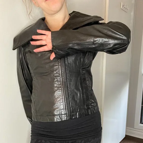 Kenneth Cole Leather Jacket - Picture 6 of 9